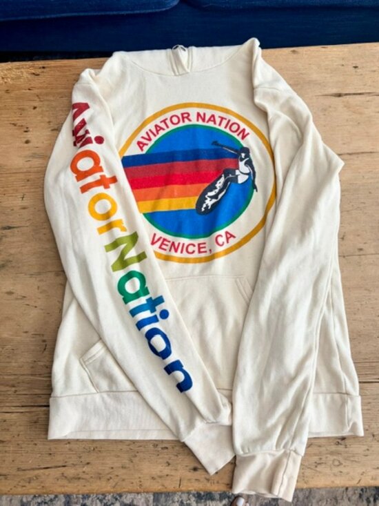 Aviator Nation Tops - Aviator Nation Rainbow Logo Hoodie Size Medium